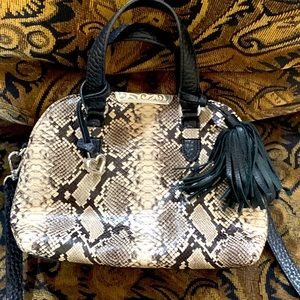 Brighton crossbody snake print bag
